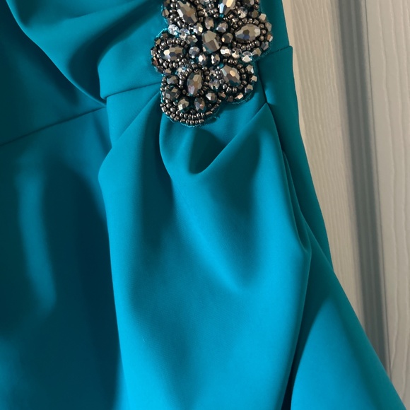 Teal green Wedding guest dress. - Picture 3 of 5